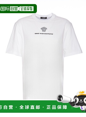 VERSACE 男士T恤 10133021A110541W000 CO 白色 White cotton t-s