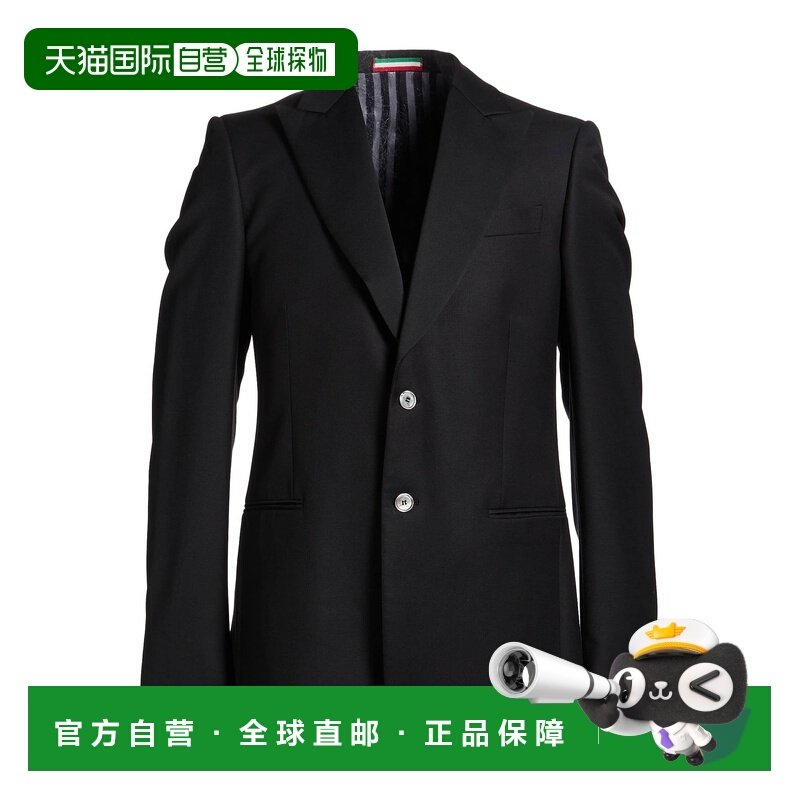 1h可退 潮奢 Moschino 莫斯奇诺 男士 西装外套 black黑色 舒适时,男装,商务正装西服,淘宝优惠券,粉丝福利购,淘宝优惠卷