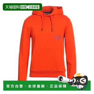 1h可退 潮奢 Ea7 男士 连帽卫衣 orange橙色 舒适时尚帽衫
