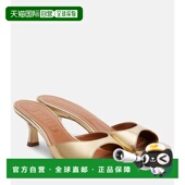 100 1h可退 金属感皮质凉拖 女士 Brigitte 潮奢 Staud