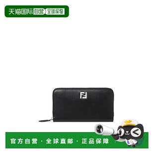 FENDI 男士钱包 7M0210AFF2F0GXN AW2025 黑色 Zip Around Wallet