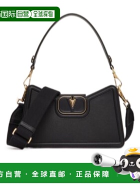 VALENTINO 女士斜挎包 4W2B0N11LFN0NO CO 黑色 VLOGO 粒面单肩包