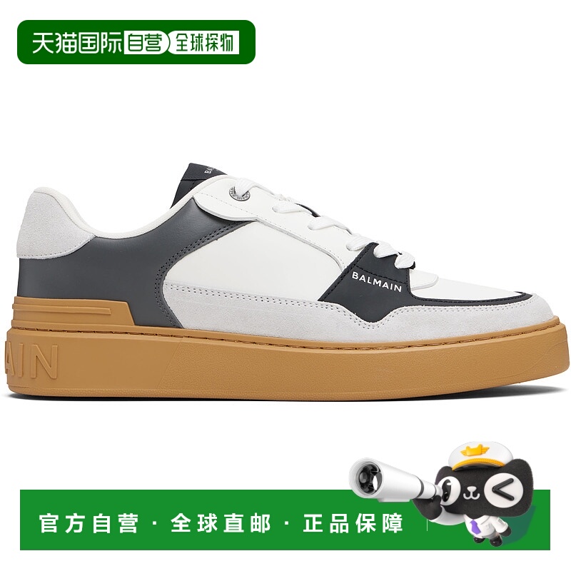 1h可退 潮奢 Balmain 巴尔曼 男士 白色 & 灰色 B-Court Flip 运
