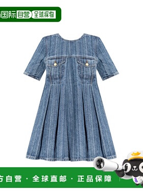 GANNI 女士连衣裙 J18436979566 AW2025 蓝色 Denim dress with d