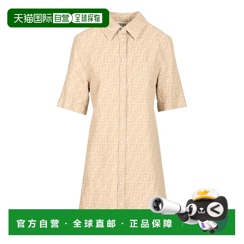 1h可退 FENDI 女士大衣 FLD562ASMFF1SAZ AW2025 米白色 FF 钱布