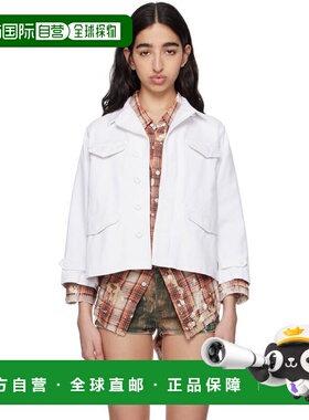 1h可退 潮奢 R13 女士 白色 Boxy Army 牛仔夹克 R13WR396R522B