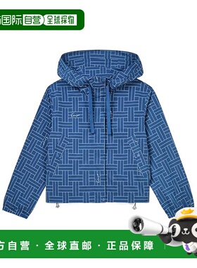 KENZO 女士西服 FF52OU1419NJ67 SS2025 蓝色 长袖短款休闲夹克