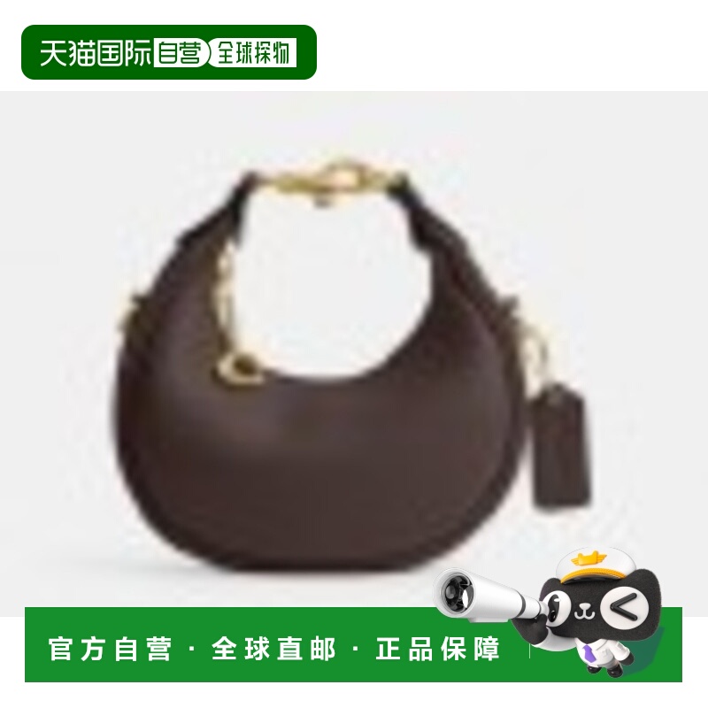 1h可退 COACH 女士单肩包 CR508B4MPL AW2025 深棕色 徽标单肩包