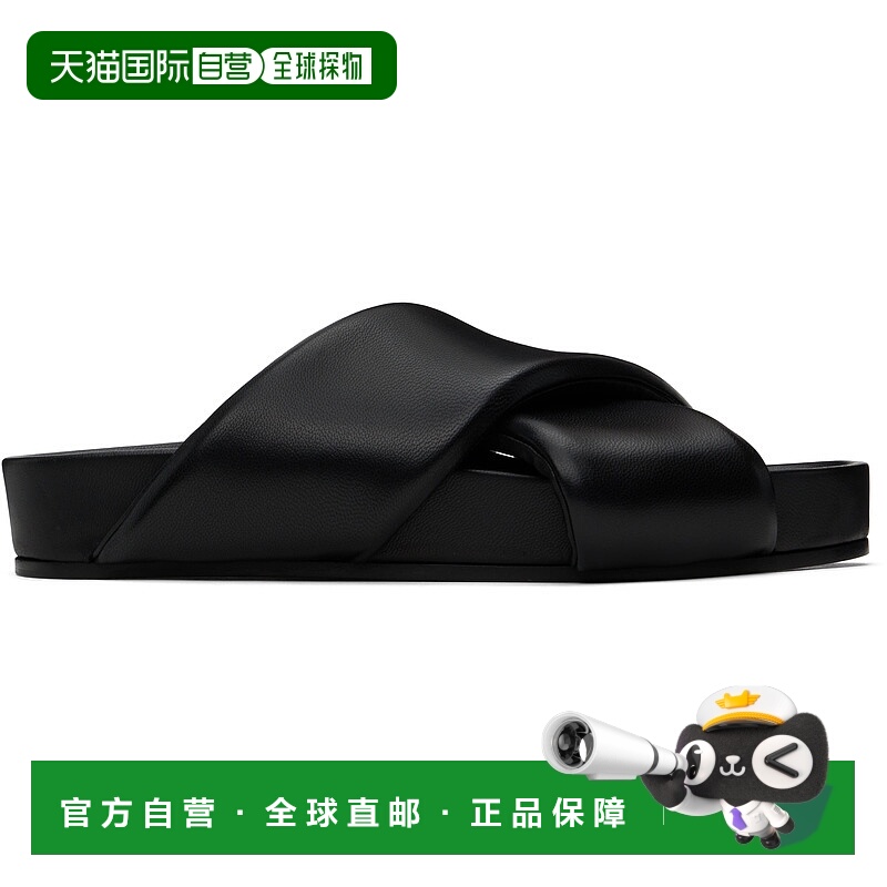 1h可退 潮奢 Jil Sander 吉尔 桑达 男士 黑色衬垫凉鞋 J32WP0001