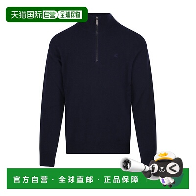 BURBERRY 男士针织衫 8112131A1222 AW2025 蓝色 Dark blu stretc