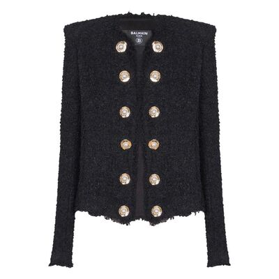 1h可退 BALMAIN 女士外套 FF1SM508XC670PA AW2025 黑色
