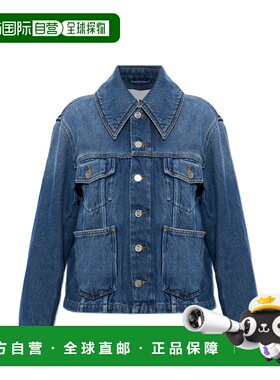 GANNI 女士夹克 A101007310949569 SS2026 蓝色 Denim jacket wit