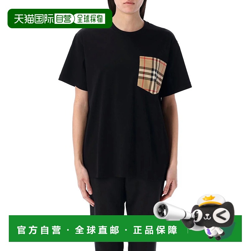 1小时内可退 BURBERRY 女士T恤 25P8103970A1189 SS2025 黑色 Bur