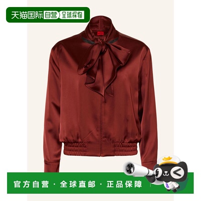 HUGO 女士夹克 100309785015000 CO 深棕色 ASENSAM satin blouso