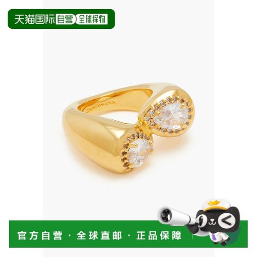 1h可退 潮奢 ZIMMERMANN 女士 12-karat 镀金水晶戒指 5423S24GOL