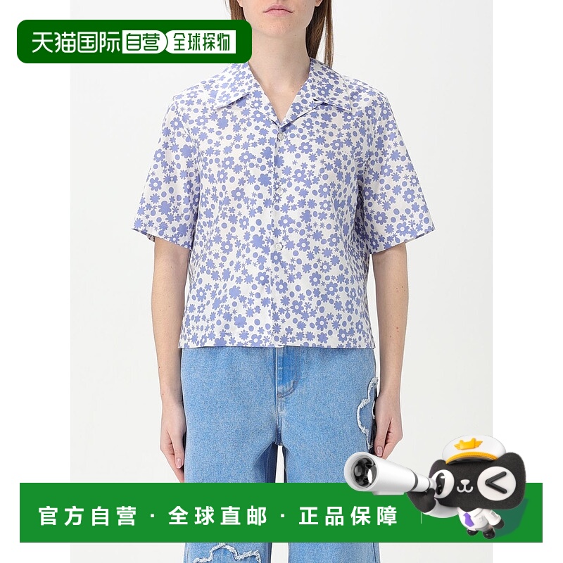 1h可退 MARNI 女士衬衫 CAMA0615S0UTC463PFB26 SS2025 蓝色