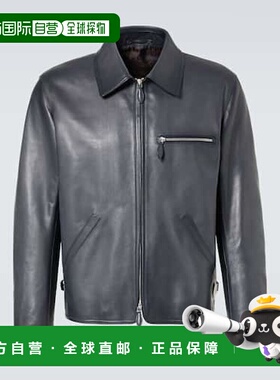 1h可退 潮奢 Berluti 伯尔鲁帝 男士 1 Jour 铜绿色皮革套头上衣