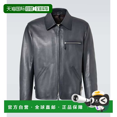 1h可退 潮奢 Berluti 伯尔鲁帝 男士 1 Jour 铜绿色皮革套头上衣