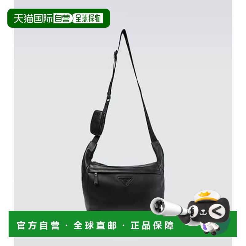 1h可退 潮奢 Prada 普拉达 男士 皮革肩包 black黑色 舒适时尚