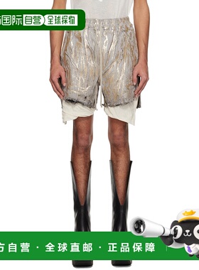 1h可退 奢淘 Rick Owens 抽绳松紧腰短裤 男 RR01E5306SGMC