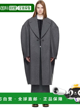 1h可退 潮奢 Thom Browne 汤姆 布朗 女士 灰色 Melton Cocoon 大