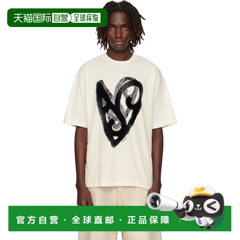 1h可退 潮奢 Acne Studios 艾克妮 男士 白色植绒徽标 T 恤 CL034