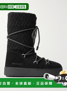 1h可退 潮奢 moon boot 月亮靴 女士 + Guest 山羊皮边针织雪地靴