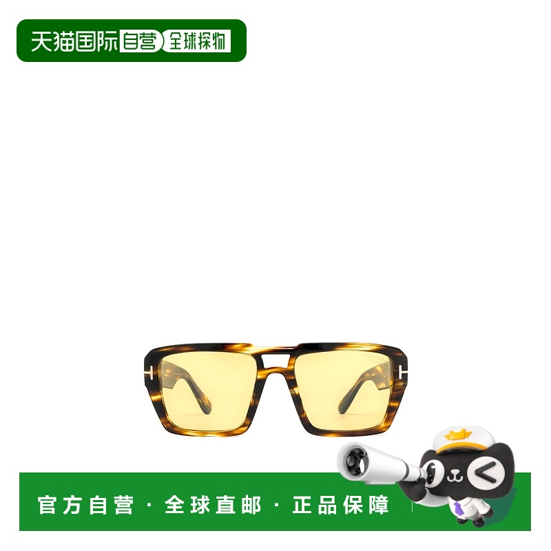 1h可退 TOM FORD 男士太阳镜 FT115352E AW2024 黄色 徽标太阳镜