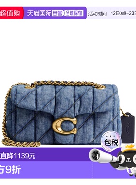 COACH 女士斜挎包 CR701B4IN CO 蓝色 徽标单肩包