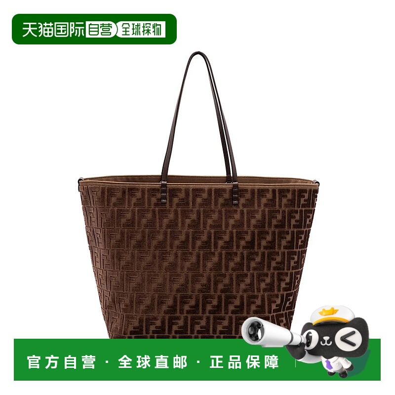 1h可退 FENDI 女士手提包 8BH425AT14F0L1BCHOCOLATE AW2025