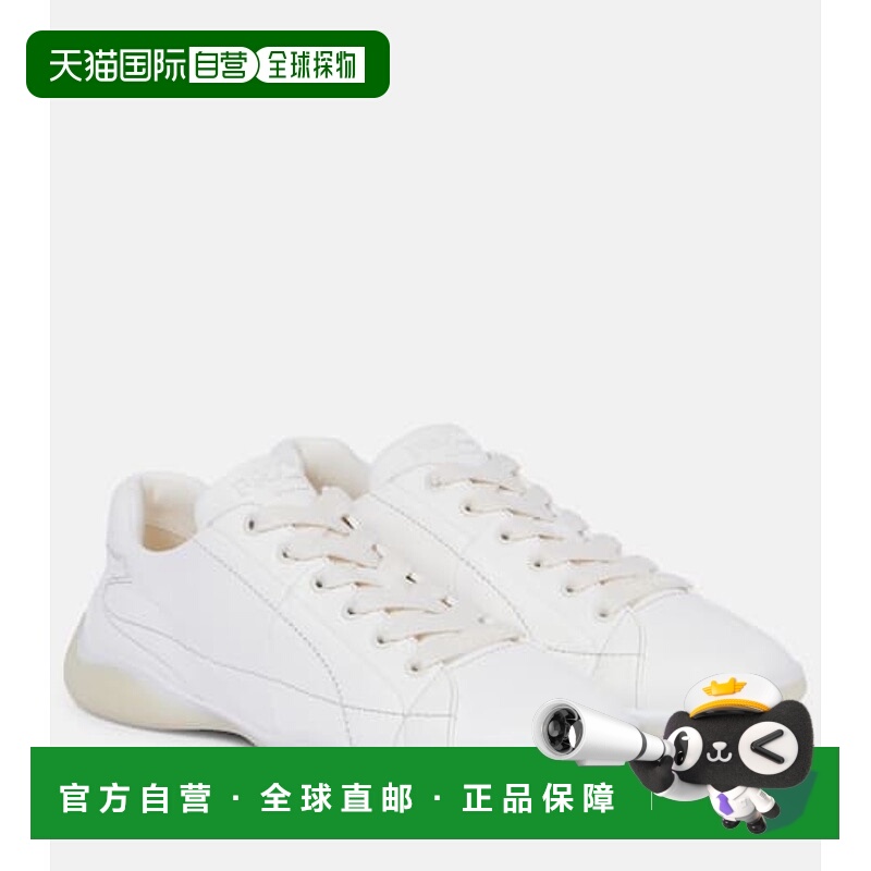 1h可退 潮奢 Prada 普拉达 女士 皮质运动鞋 white白色 舒适时尚