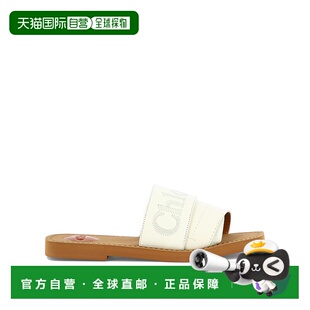 SS2024 白色 Sandals CHLOÉ linen C22W188BF101 with 女士凉鞋