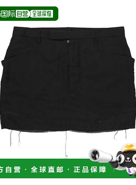 RICK OWENS 女士半身裙 RP02E4378K09 AW2025 黑色