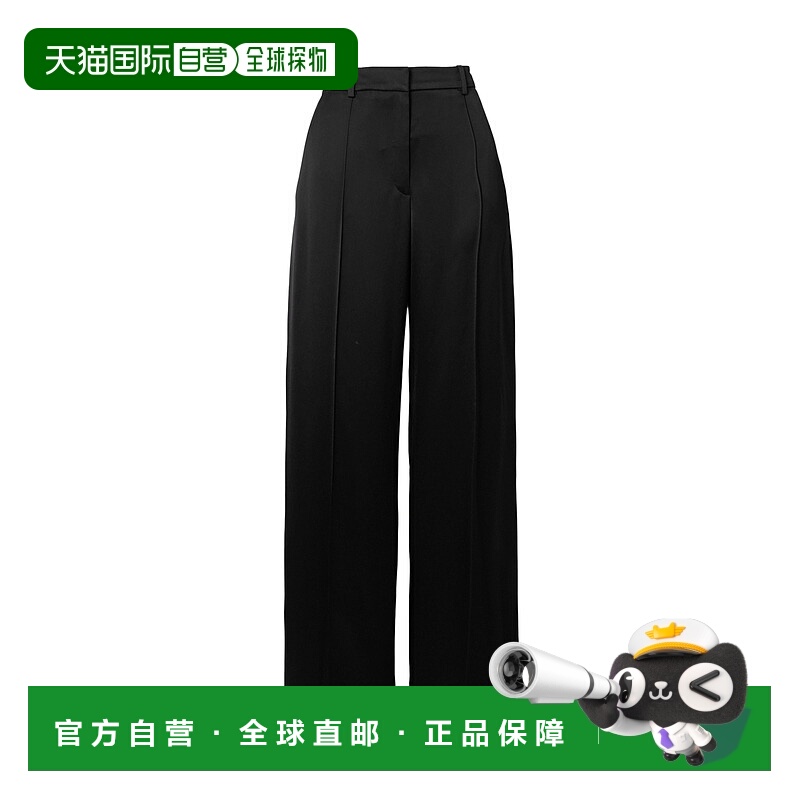 1h可退 BALMAIN 女士休闲裤 EF0PO160VB010PA SS2025 黑色 腰带环