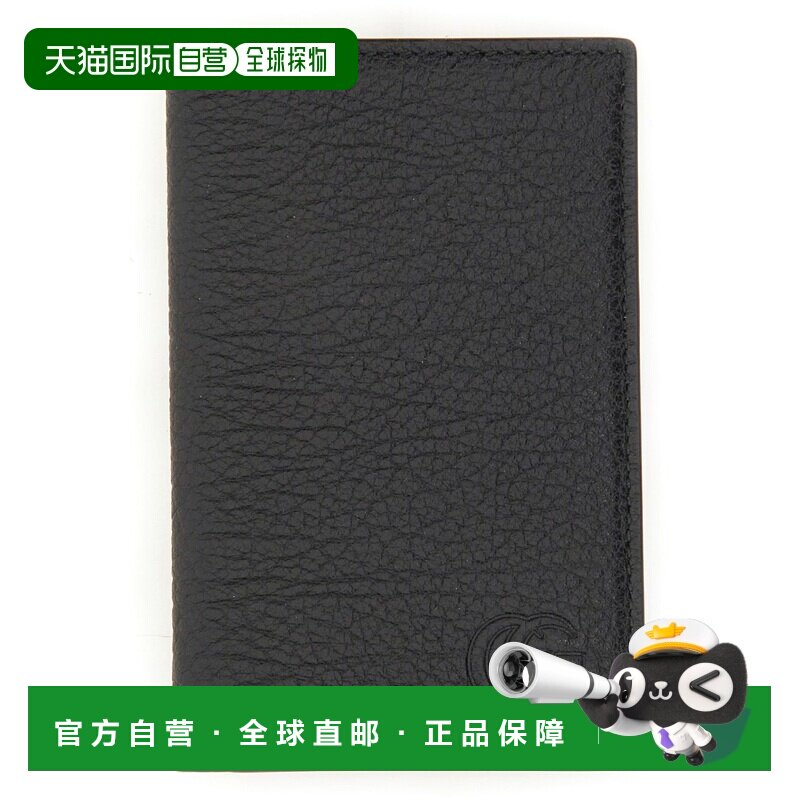GUCCI 男士钱包 795329AADD71000 AW2024 黑色 双G长款卡片夹