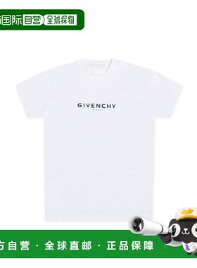 GIVENCHY 男士T恤 BM71533Y6BM100 CO 白色 Logo T-shirt