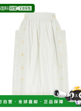 PRADA 女士半身裙 P193WSOOO17G5F0009 A字裙长裙 AW2025白色