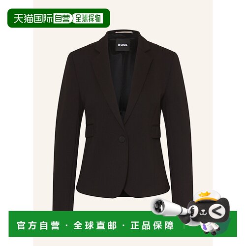 1h可退 BOSS 女士西服 100295112313000 CO 黑色 Jersey blazer J