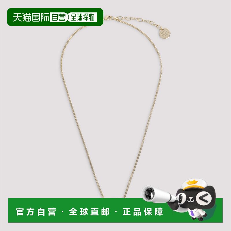 MIU MIU 女士项链 5IC0962F6TF0076 SS2026 蓝色 徽标项链吊坠