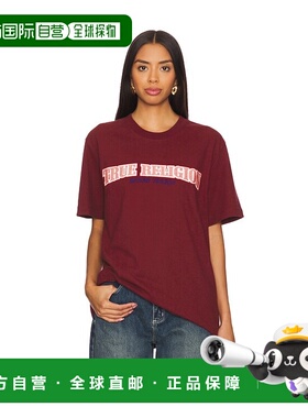 潮奢 True Religion 真实信仰 女士 交叉式缝线拱形T恤 108448