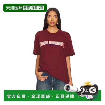 潮奢 True Religion 真实信仰 女士 交叉式缝线拱形T恤 108448