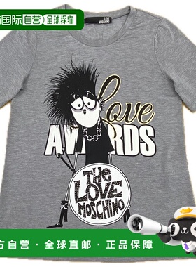 1h可退 MOSCHINO 女士T恤 W4F0402E1564B966 AW2021 灰色