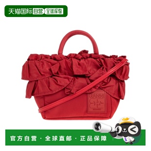 GANNI 女士斜挎包 B2040006403 SS2026 红色 徽标斜挎包