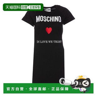 45005412555 AW2024 1h可退 Love 女士连衣裙 黑色 MOSCHINO
