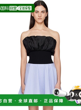 1h可退 潮奢 GANNI 甘尼 女士 黑色 Melange Knit 抹胸上装 K2524