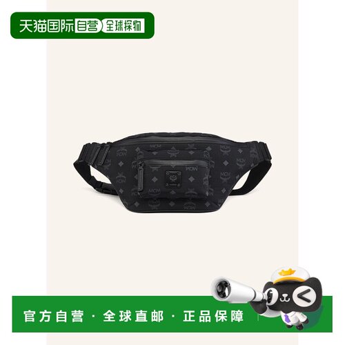 1h可退 MCM 女士腰包 100305218113000 CO 黑色 FURSTEN belt bag