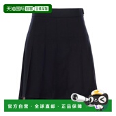潮奢 布朗 Thom 1h可退 Browne 汤姆 女士 海军蓝百褶斜纹羊毛半