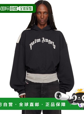 1h可退 潮奢 Palm Angels 棕榈天使 女士 黑色 Curved Logo Track