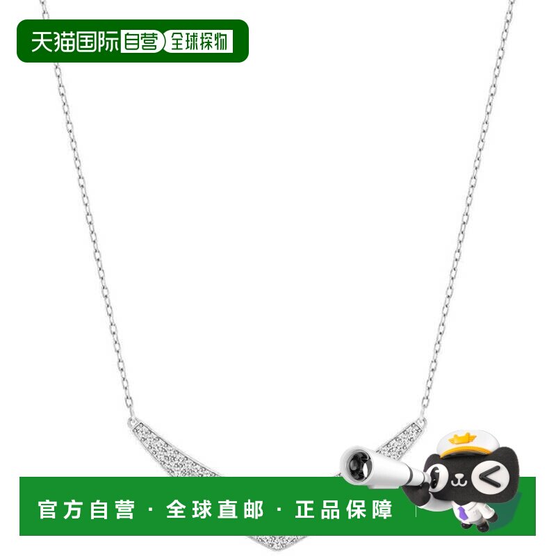 Swarovski/施华洛世奇5197483 Alpha 双V微笑 镀钯水晶项链