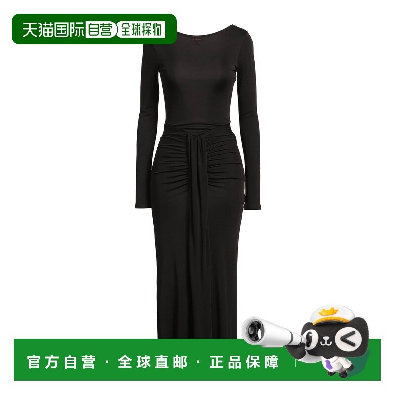 1h可退 潮奢 Staud 女士 中长连衣裙 black黑色 舒适时尚,女装/女士精品,连衣裙,淘宝优惠券,粉丝福利购,淘宝优惠卷